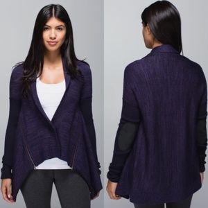 {Lululemon} Wrap It Up Sweater Black Grape Purple